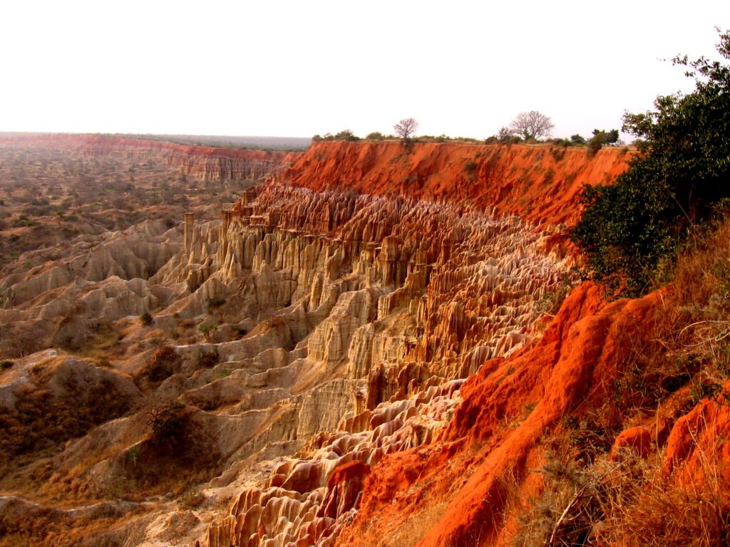 Miradouro da Lua, a natural erosion landscape on the Angolan coast south of Luanda