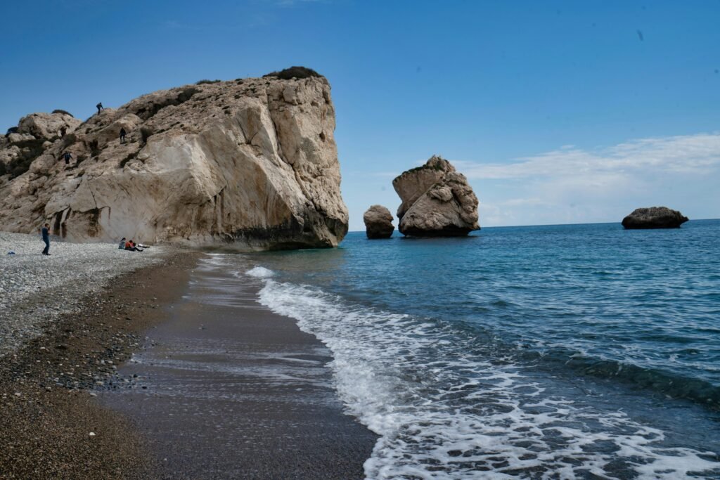 Aphrodite's Rock (Petra tou Romiou), an iconic sea rock landmark on the coast of Cyprus