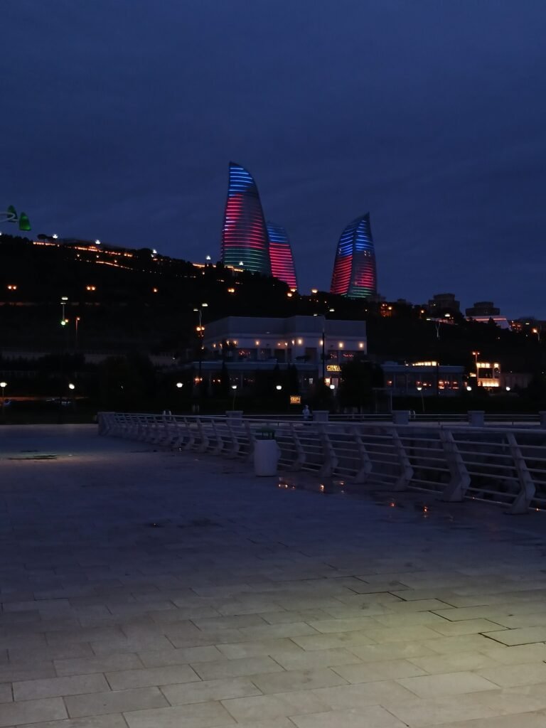 The Flame Towers, an iconic modern landmark in Baku, Azerbaijan
