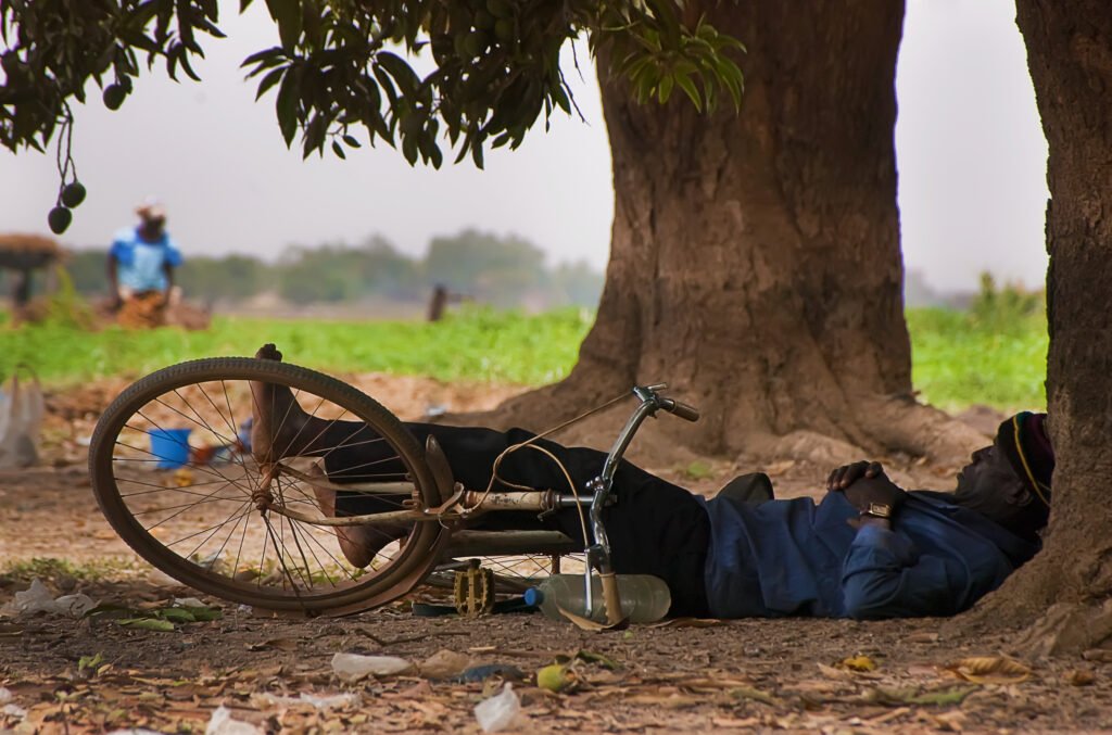 Man sleeping soundly, illustrating the REM sleep stage when most vivid dreaming happens