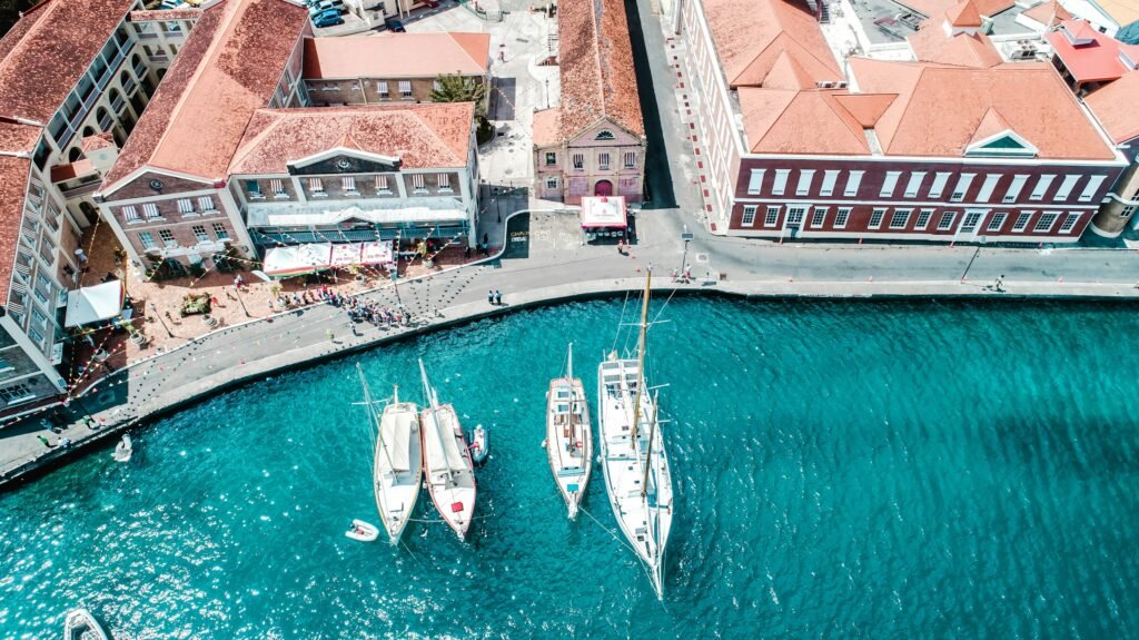 The Carenage waterfront in St George's, Grenada's capital
