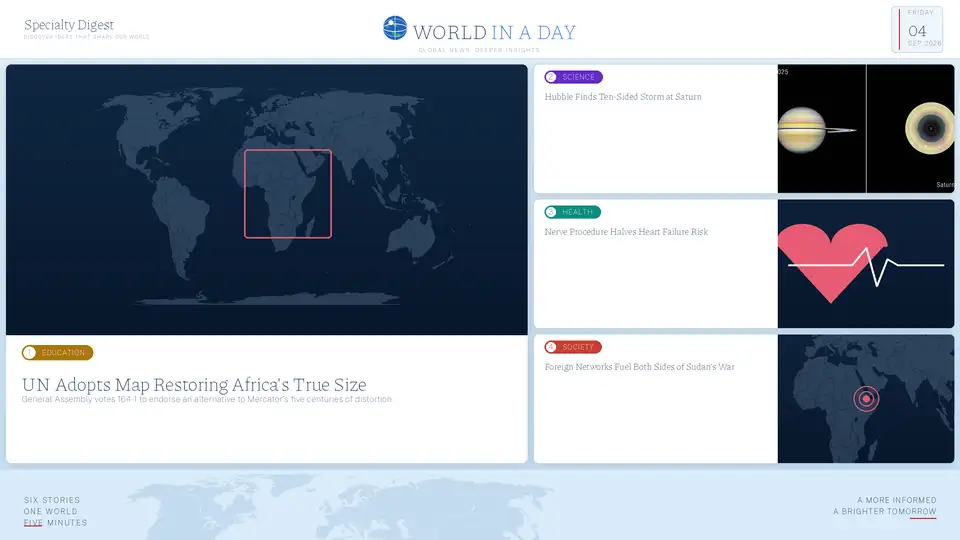 world in a day — september 4, 2026 cover