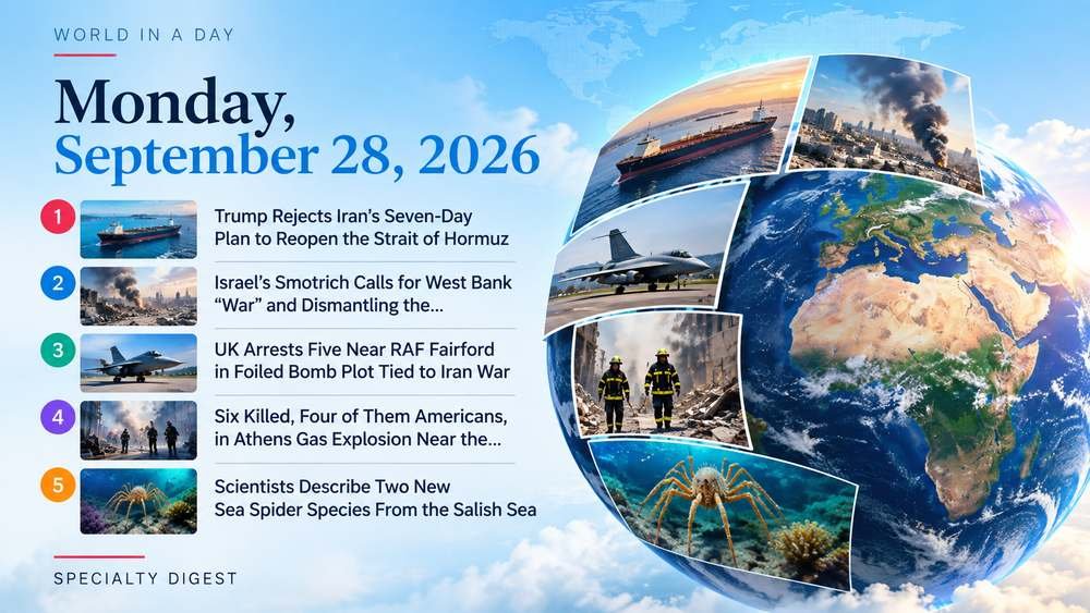 world in a day monday, september 28, 2026 cover