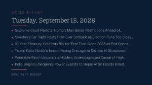 World in a Day: Tuesday, September 15, 2026