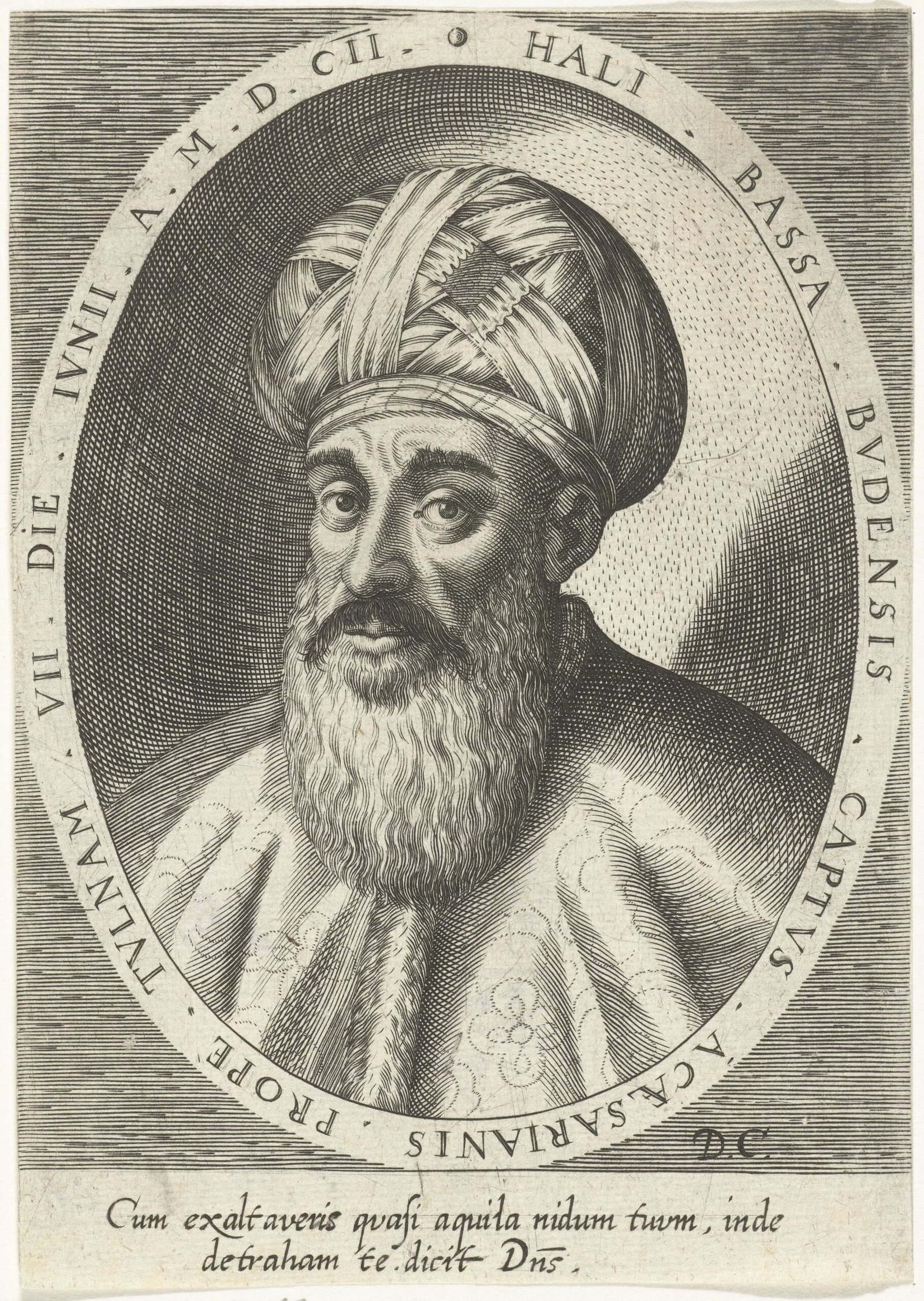 Engraved portrait of Ali Pasha