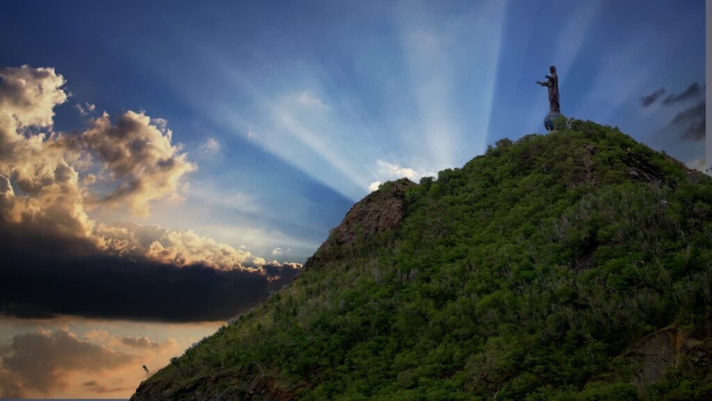The Cristo Rei statue overlooking Dili, the capital of Timor-Leste