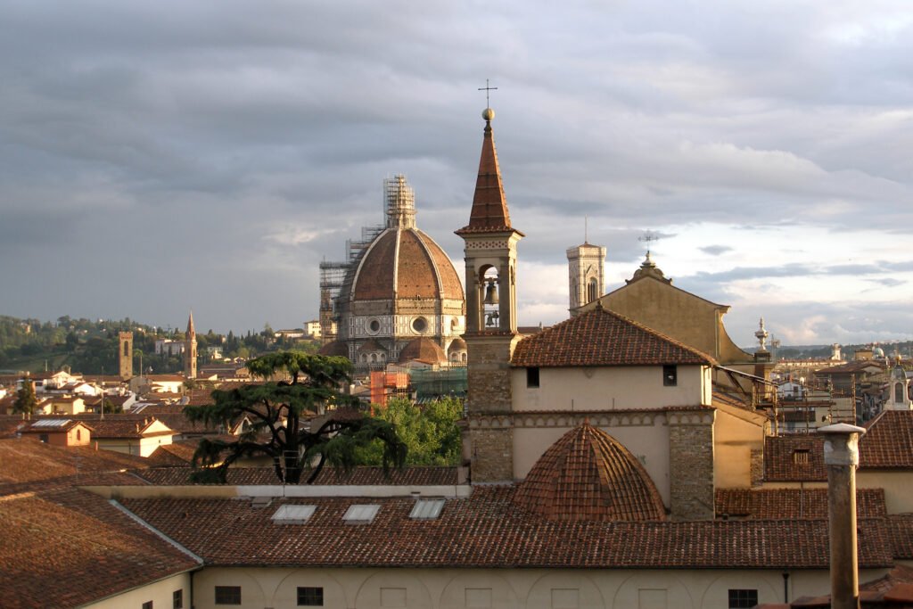 Brunelleschi's dome on Florence Cathedral, the defining landmark of Florence, Italy