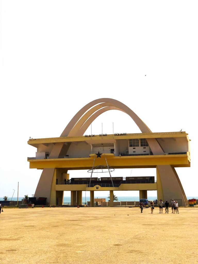 The Independence Arch at Black Star Square, Accra's defining national monument
