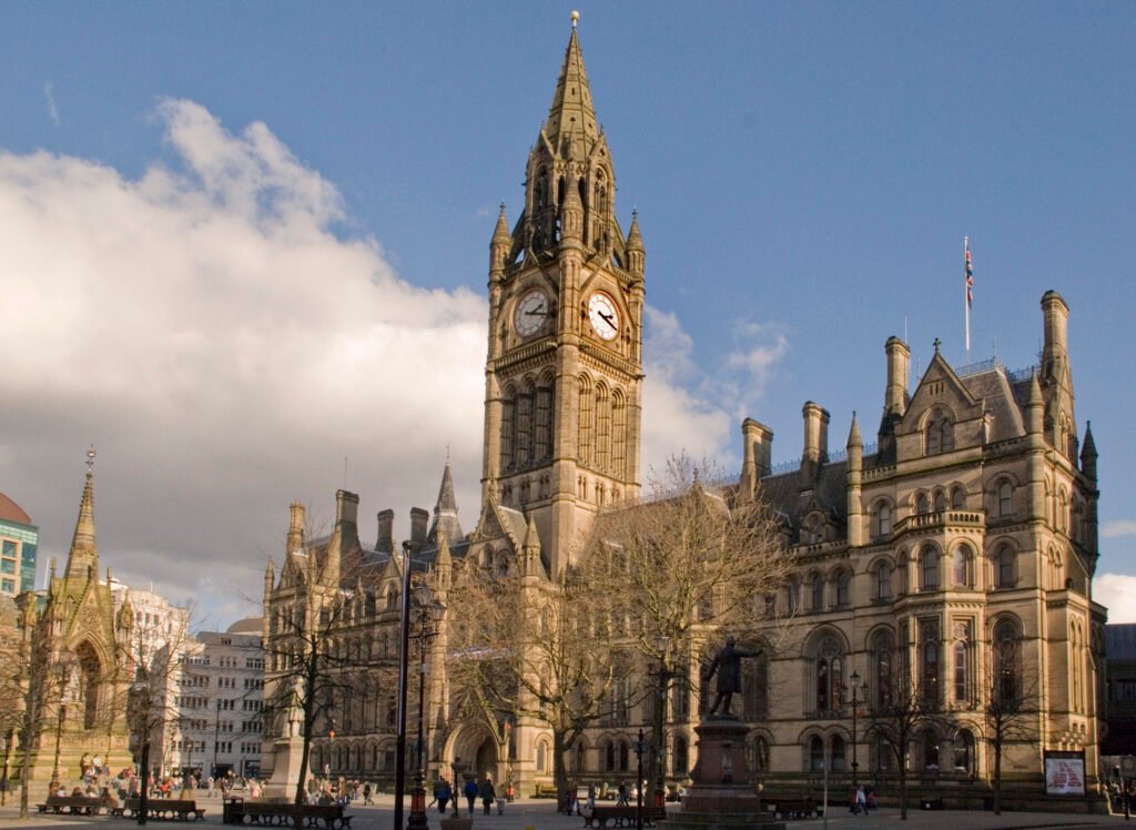 Manchester Town Hall, the iconic civic landmark of Manchester, England
