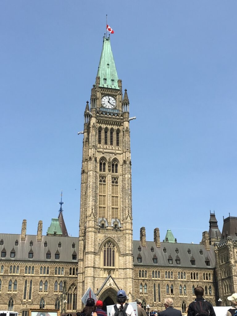 The Peace Tower and Centre Block on Parliament Hill, Ottawa, Canada's capital