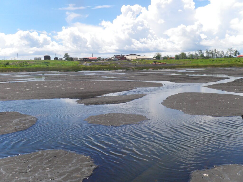 Pitch Lake in La Brea, Trinidad, the largest natural deposit of asphalt in the world