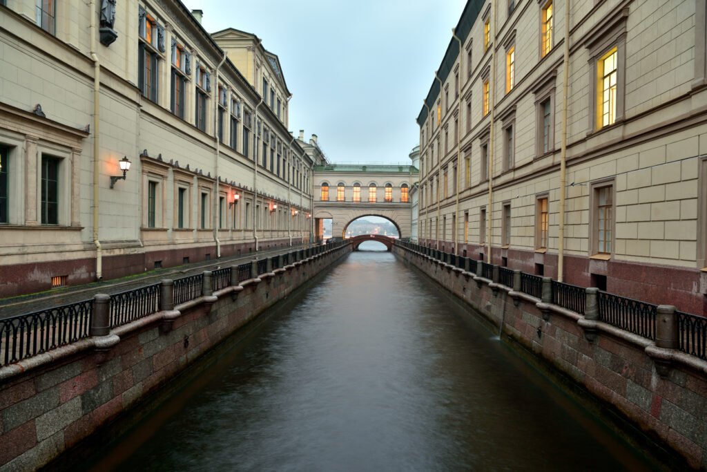 The Winter Palace and the State Hermitage Museum, the defining landmark of Saint Petersburg, Russia