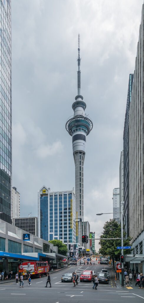 The Sky Tower, Auckland's iconic observation tower, the tallest freestanding structure in the Southern Hemisphere