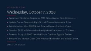 World in a Day: Wednesday, October 7, 2026